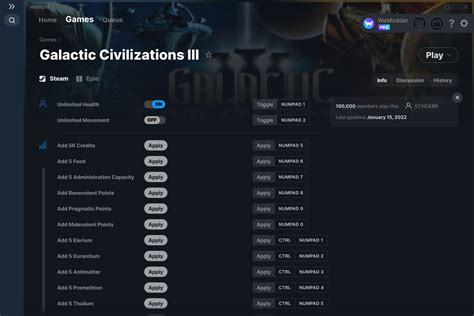 galactic civilizations iii cheats